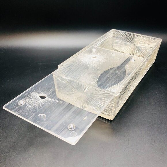 50s Celebrity NY Acrylic Tissue Box Cover Vanity or Wall Mount Hollywood Regency - Picture 6 of 15